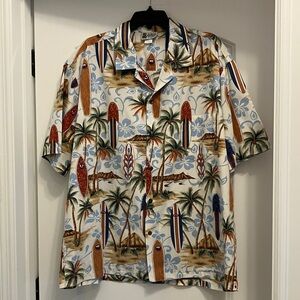 Aloha Republic Men's Tropical Surfboard Shirt - Multicolor Size 2XL